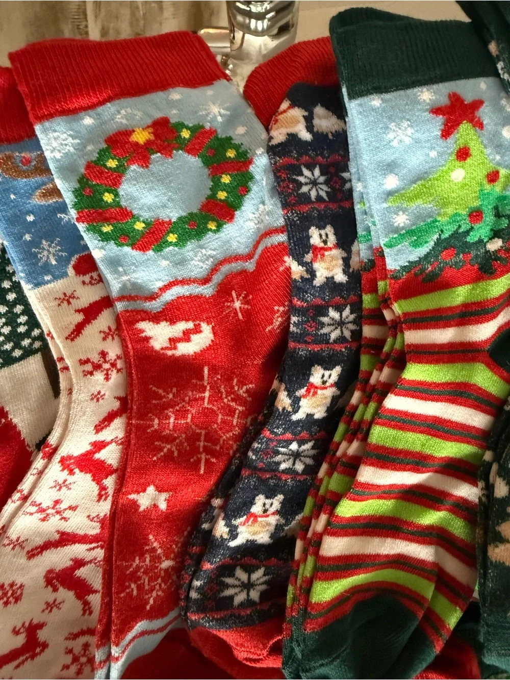 Festive Kids Crew Socks - Holiday Multicolor Pack